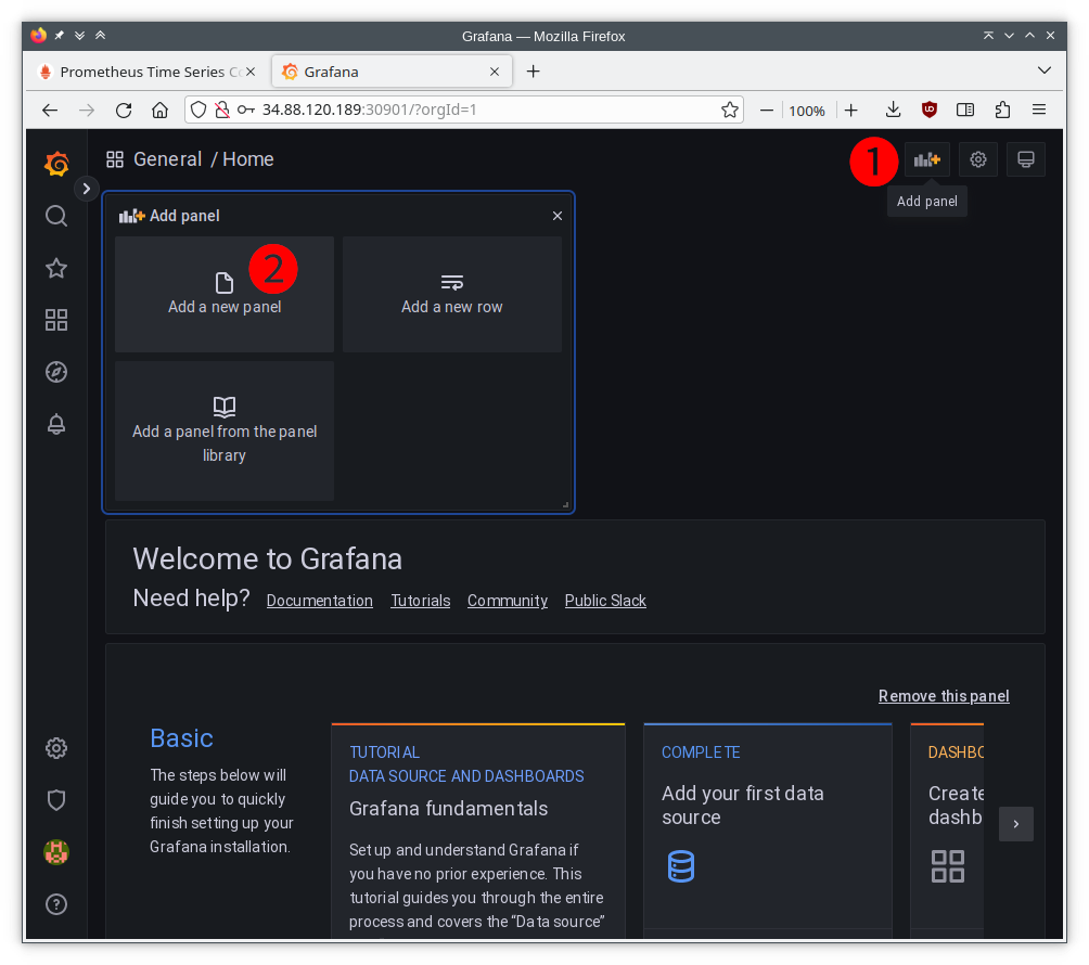 Grafana Add New Panel